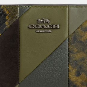 Snap Wallet With Patchwork And Snake Print