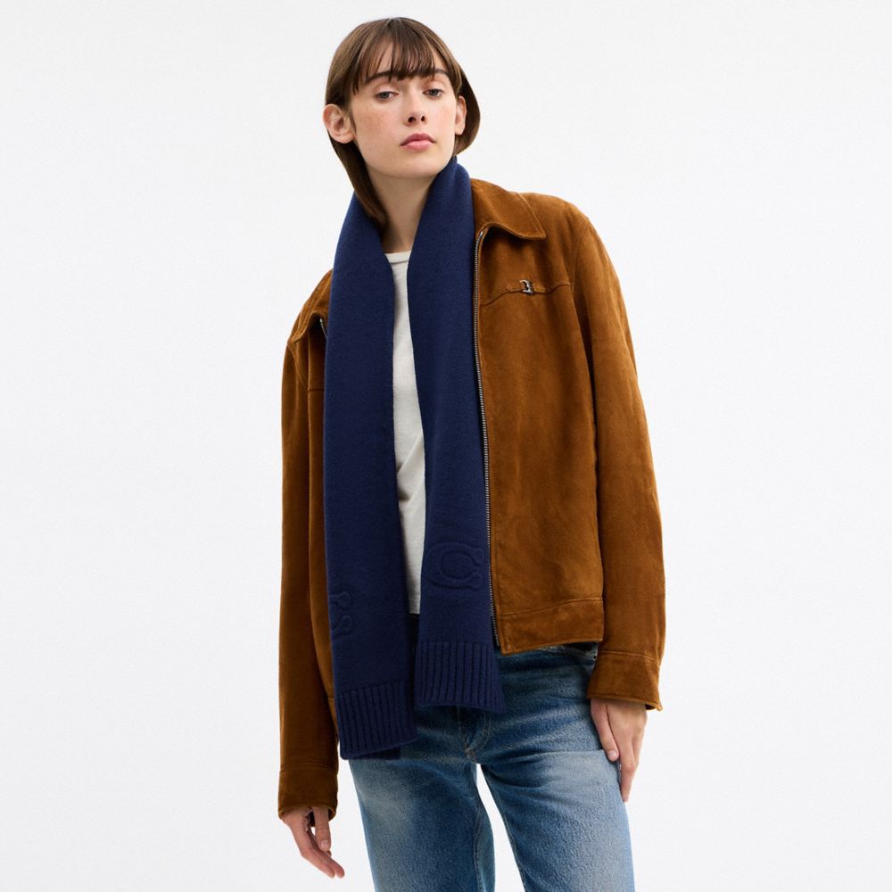 Signature Embossed Knit Muffler