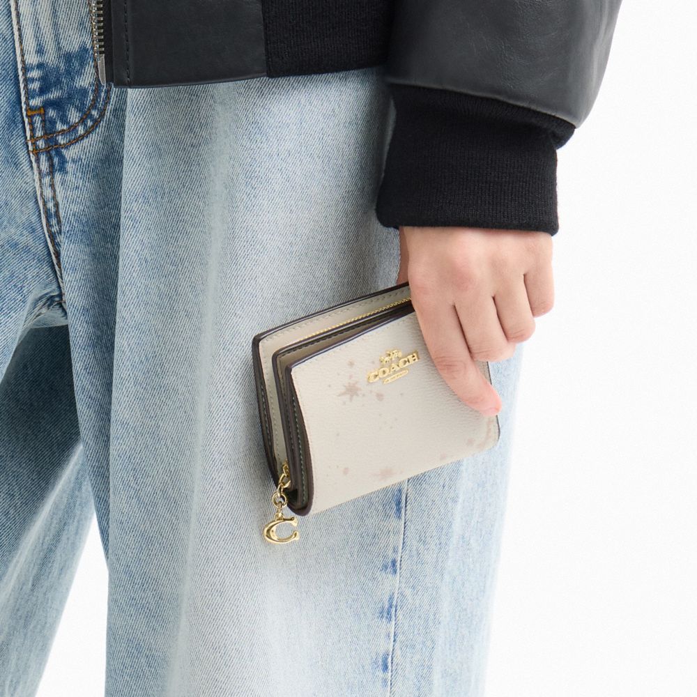 Snap Wallet With Star Print