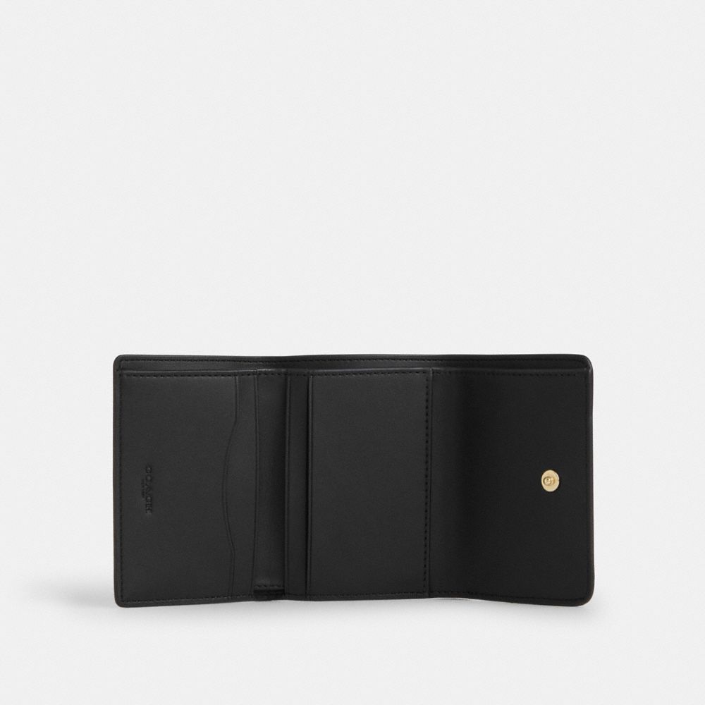 Card Holder Wallet With Leopard Print And Signature Canvas