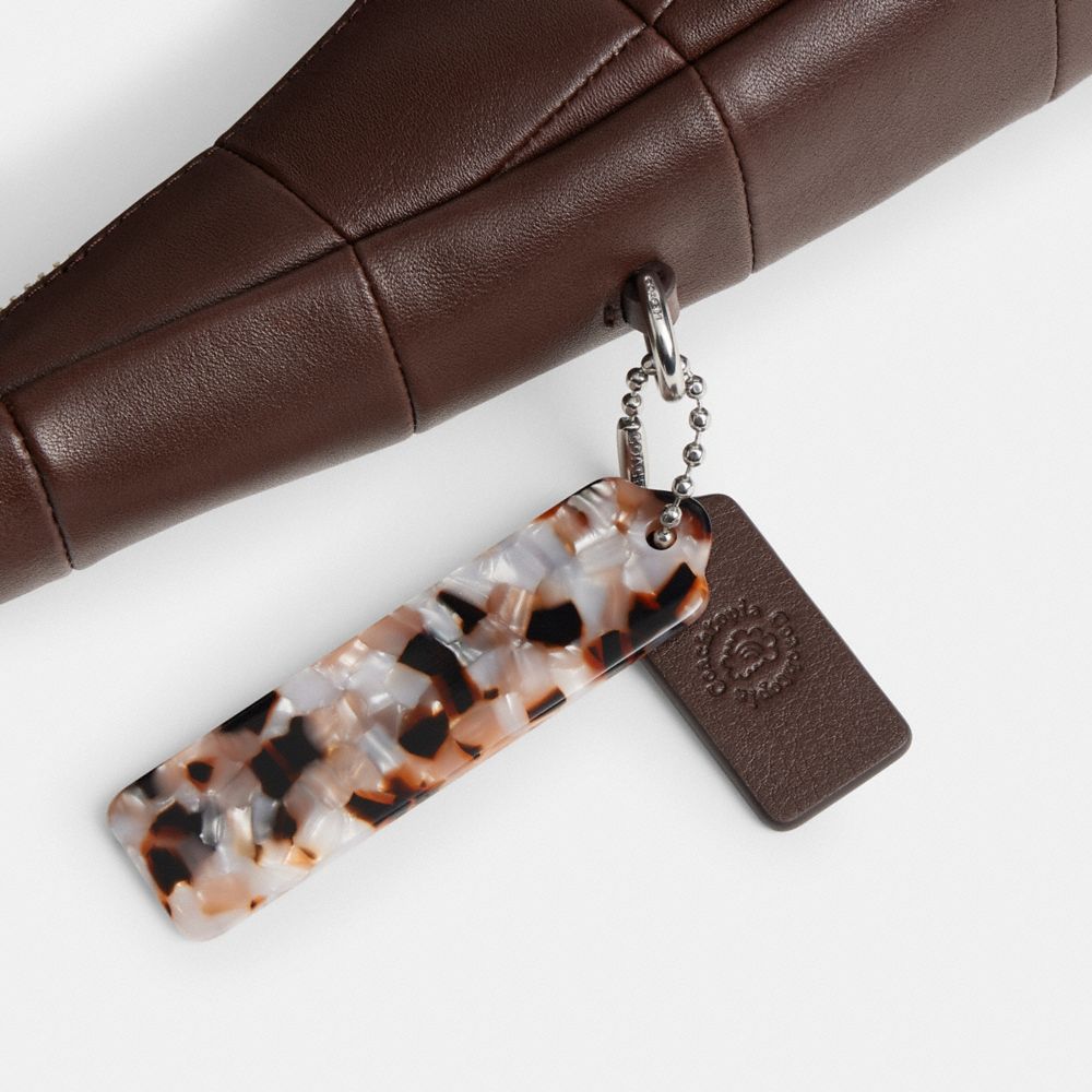 Alter/Ego Crescent Shoulder Bag In Checkerboard Upcrafted Leather