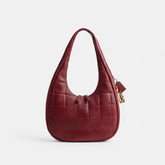 Alter/Ego Crescent Shoulder Bag In Checkerboard Upcrafted Leather
