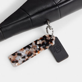 Alter/Ego Large Crescent Shoulder Bag In Checkerboard Upcrafted Leather