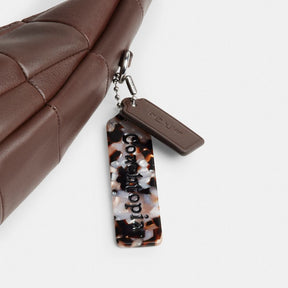 Alter/Ego Large Crescent Shoulder Bag In Checkerboard Upcrafted Leather