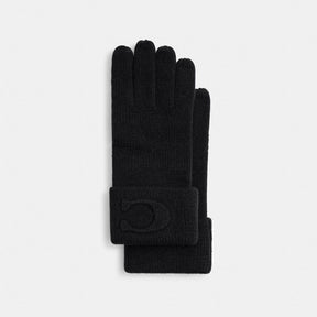 Signature Embossed Knit Gloves