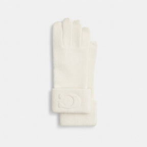 Signature Embossed Knit Gloves