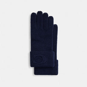 Signature Embossed Knit Gloves