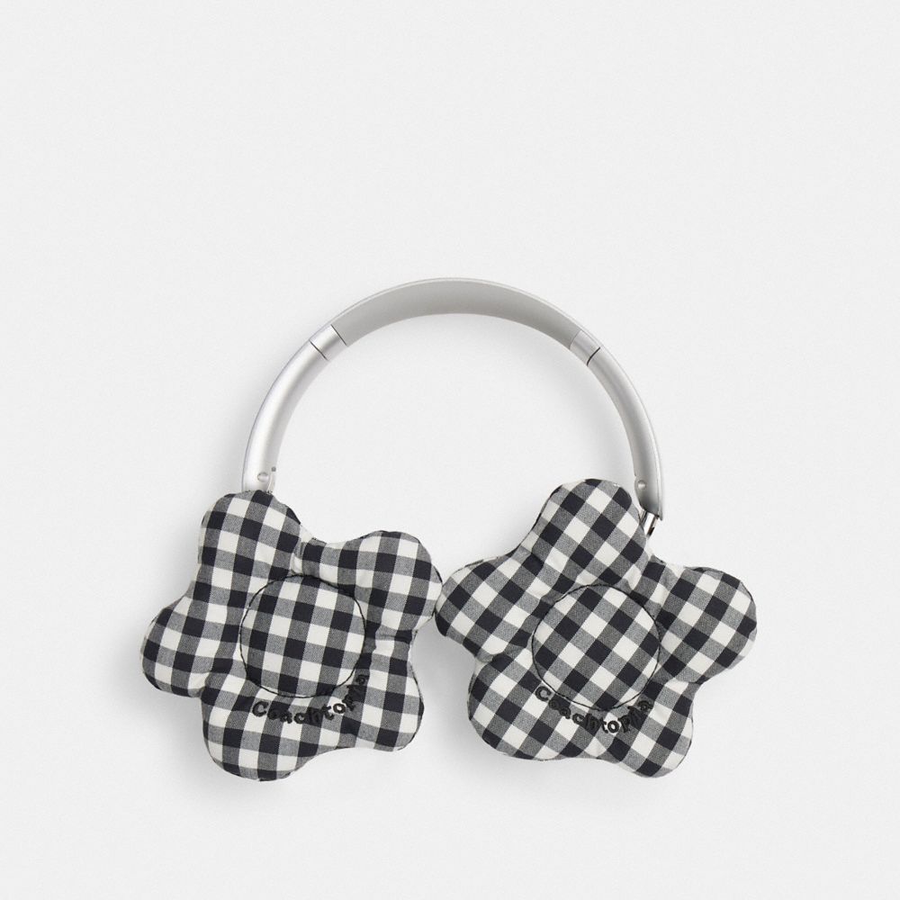 Coachtopia Loop Flower Headphone Covers In Gingham
