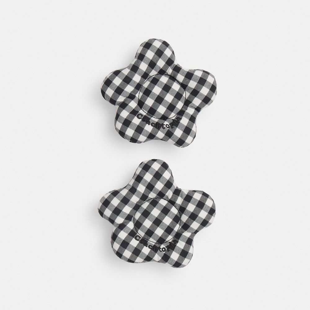 Coachtopia Loop Flower Headphone Covers In Gingham