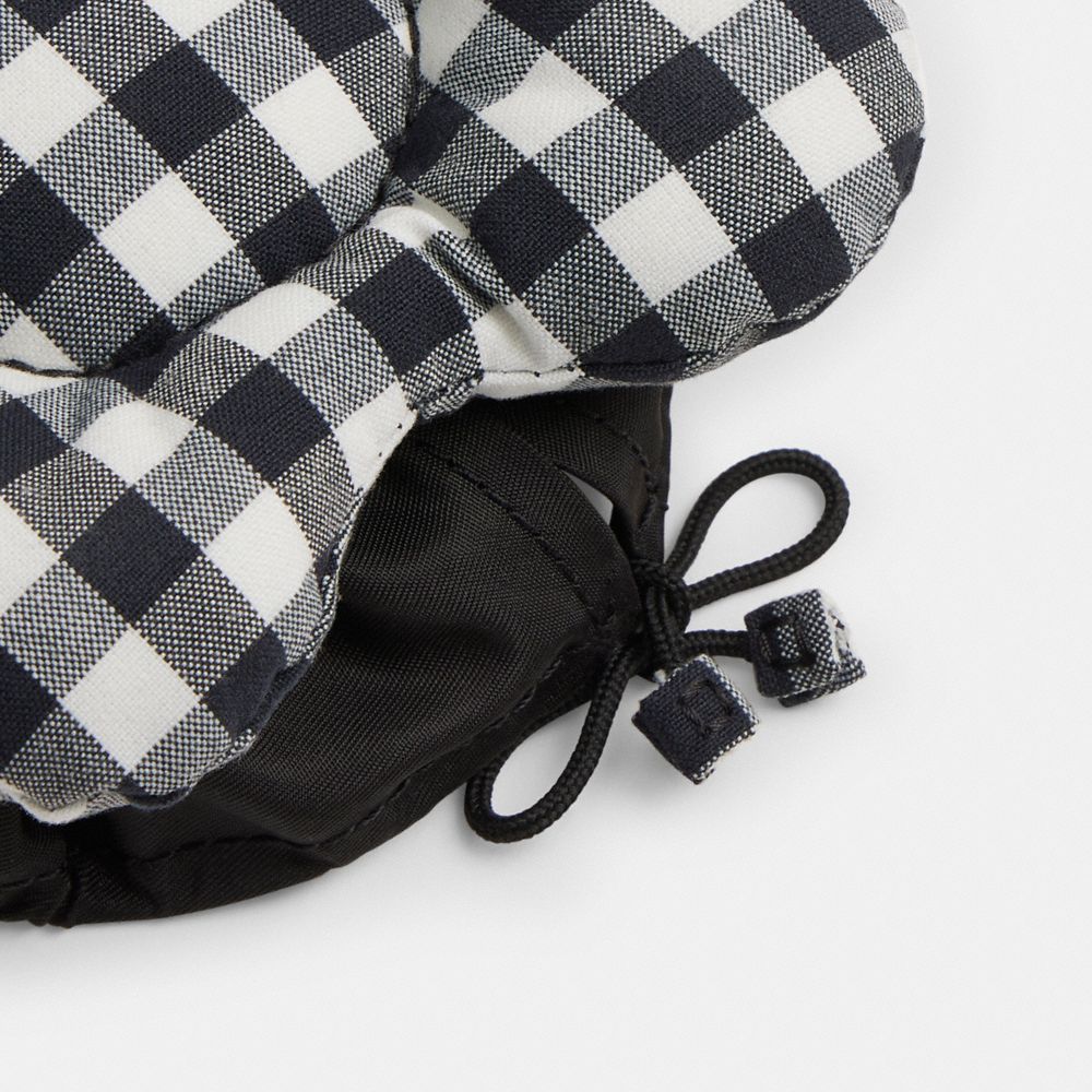 Coachtopia Loop Flower Headphone Covers In Gingham