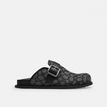 Buckle Clog In Signature Jacquard