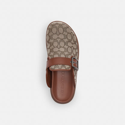 Buckle Clog In Signature Jacquard