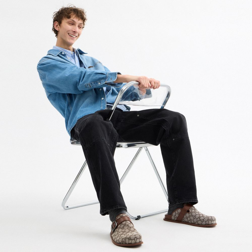 Buckle Clog In Signature Jacquard