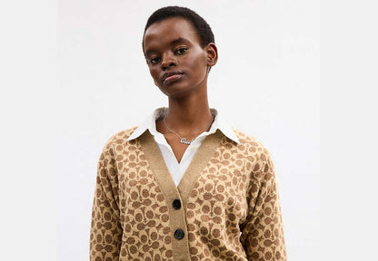 Signature Relaxed V-Neck Cardigan