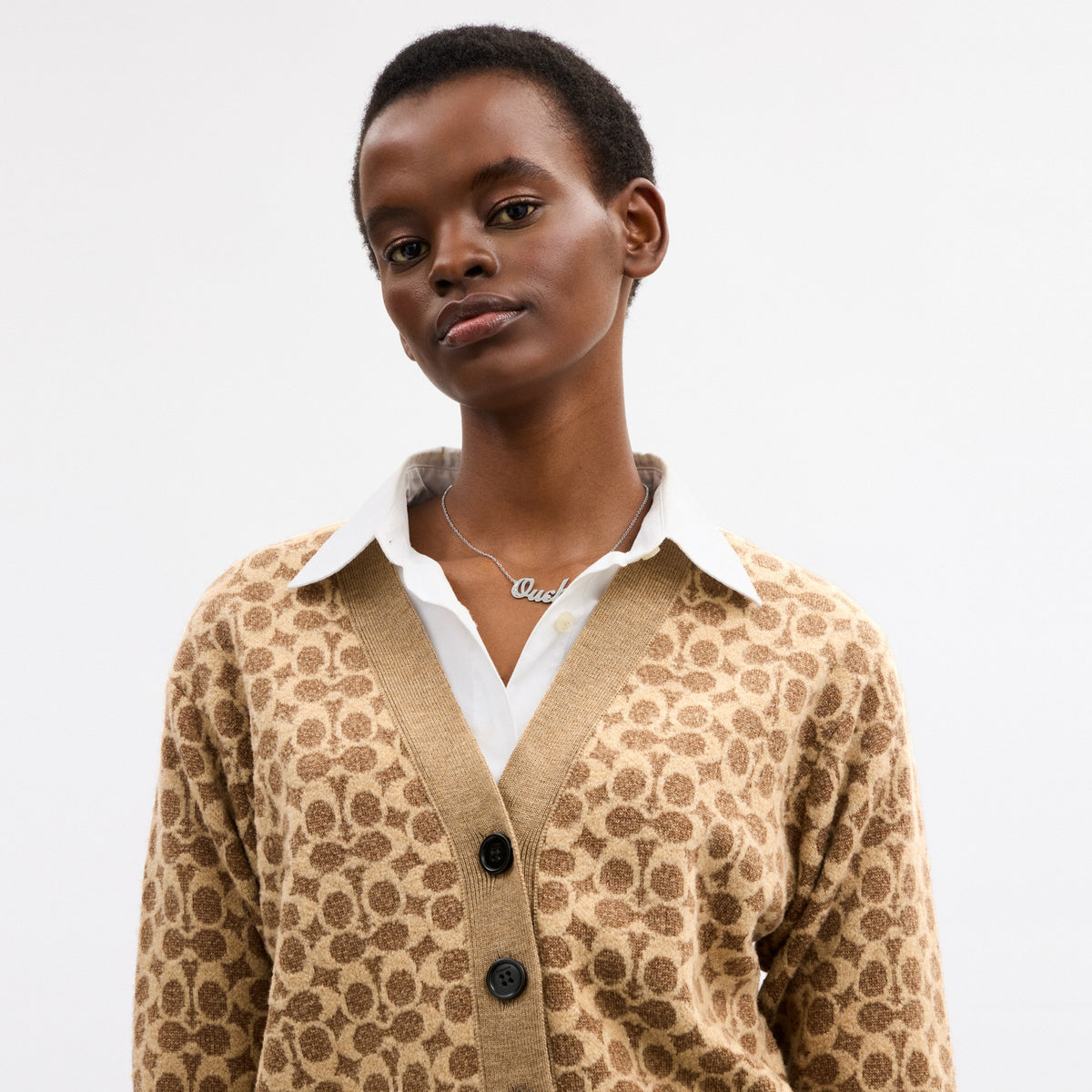 Signature Relaxed V-Neck Cardigan