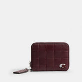 Zip Around Wallet In Checkerboard Upcrafted Leather