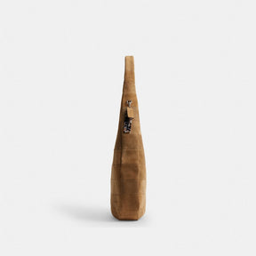 Alter/Ego Large Crescent Shoulder Bag In Checkerboard Upcrafted Suede