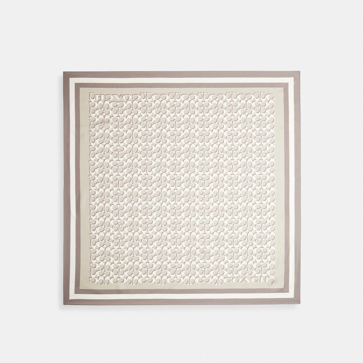 Iconic Motifs Print Silk Square Scarf