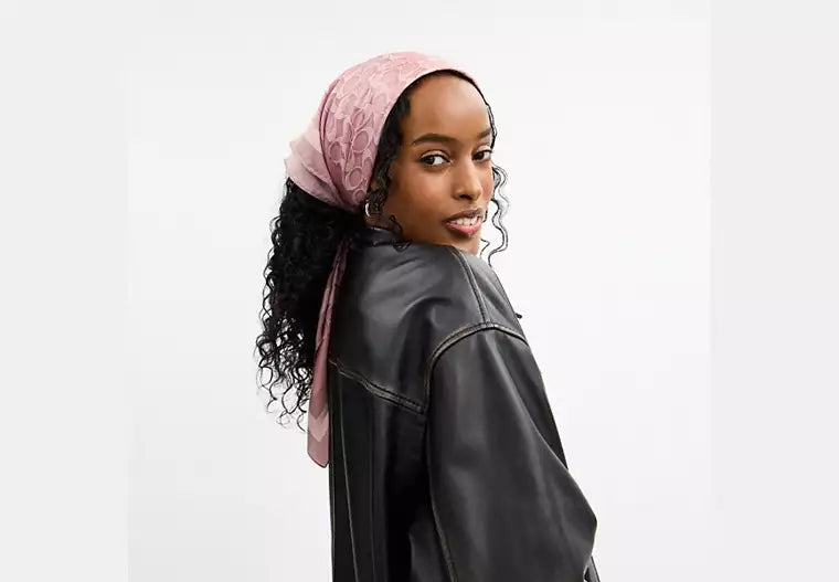 Horse And Carriage Bag Strap Print Silk Square Scarf