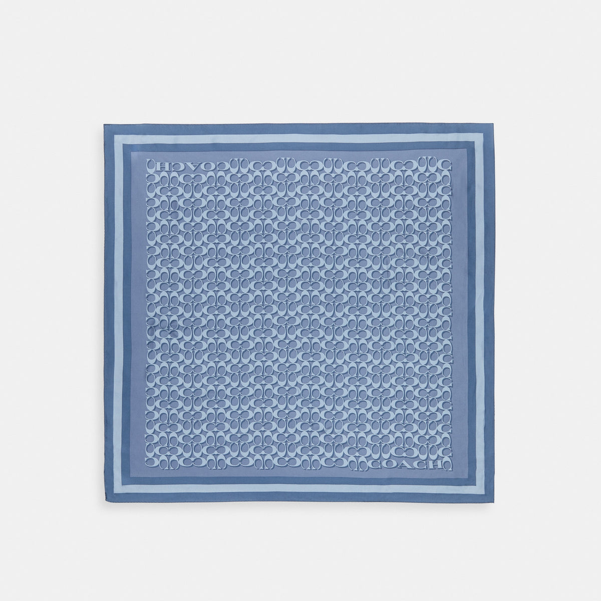 Iconic Motifs Print Silk Square Scarf