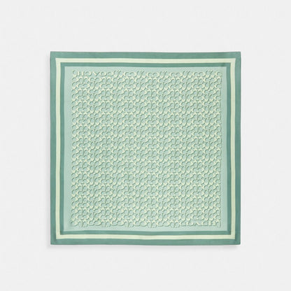 Iconic Motifs Print Silk Square Scarf