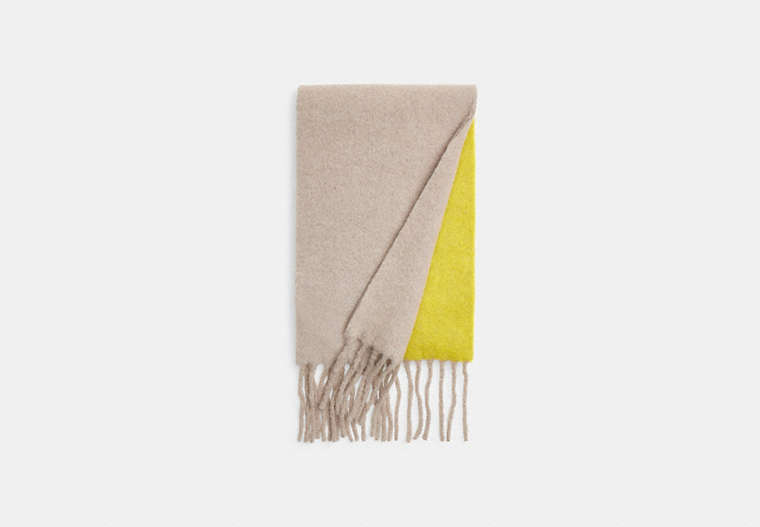 Colorblock Muffler With Rubber Patch