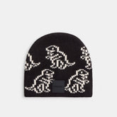 Dino Print Knit Beanie