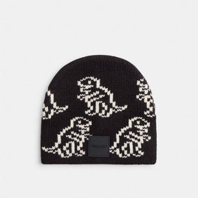 Dino Print Knit Beanie