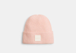Colorblock Beanie With Rubber Patch