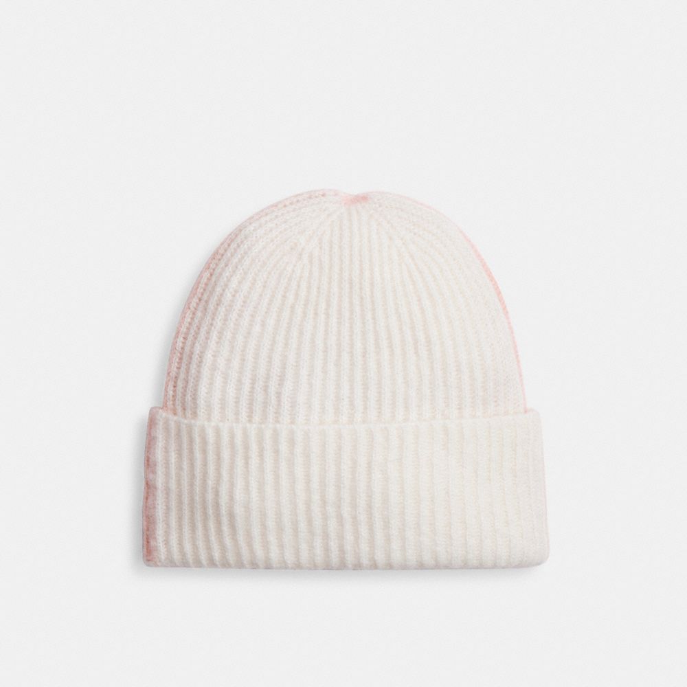 Colorblock Beanie With Rubber Patch