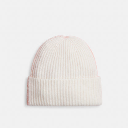 Colorblock Beanie With Rubber Patch