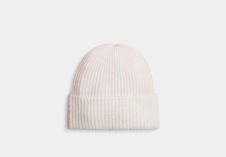 Colorblock Beanie With Rubber Patch