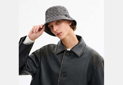 Signature Jacquard Bucket Hat