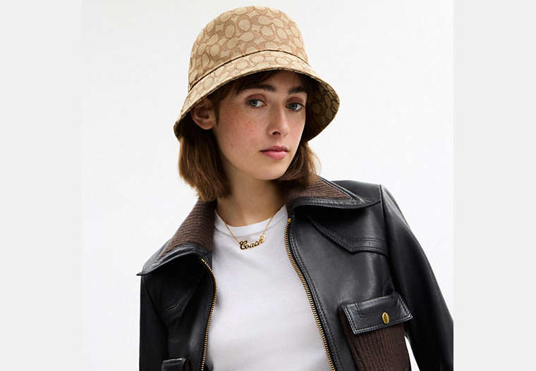 Signature Jacquard Bucket Hat
