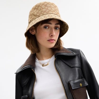 Signature Jacquard Bucket Hat