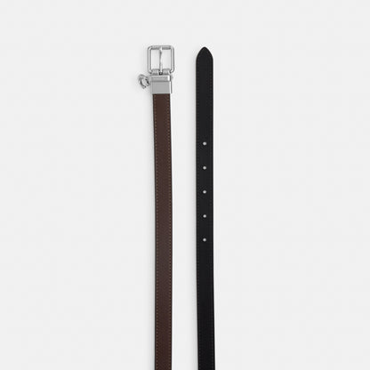 Roller Buckle Cut-To-Size Reversible Belt With Charm, 18 Mm
