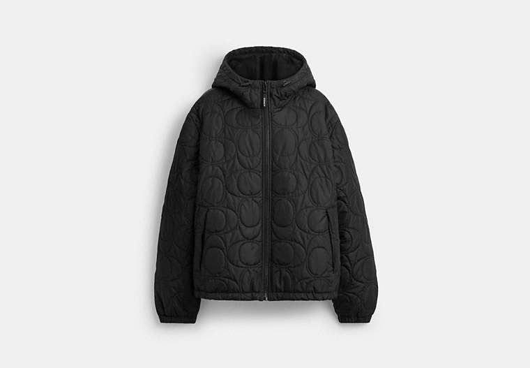 Quilted Signature Puffer Jacket In Recycled Polyester
