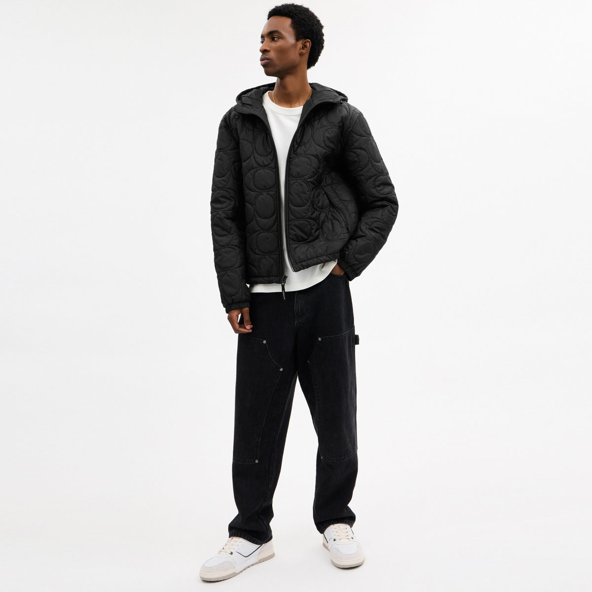 Quilted Signature Puffer Jacket In Recycled Polyester