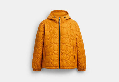 Quilted Signature Puffer Jacket In Recycled Polyester