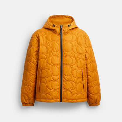 Quilted Signature Puffer Jacket In Recycled Polyester