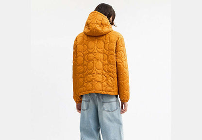 Quilted Signature Puffer Jacket In Recycled Polyester