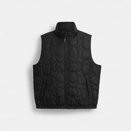 Quilted Signature Puffer Vest In Recycled Polyester