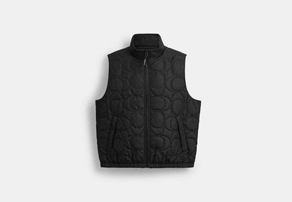 Quilted Signature Puffer Vest In Recycled Polyester