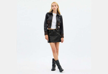 Moto Mini Skirt