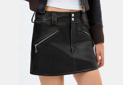 Moto Mini Skirt