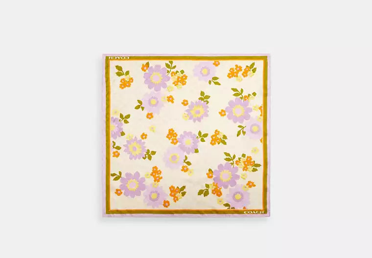 Signature Floral Print Silk Bandana