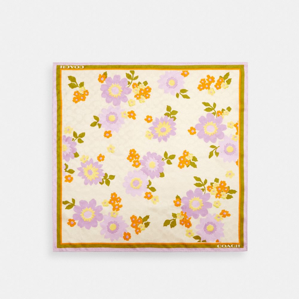 Signature Floral Print Silk Bandana