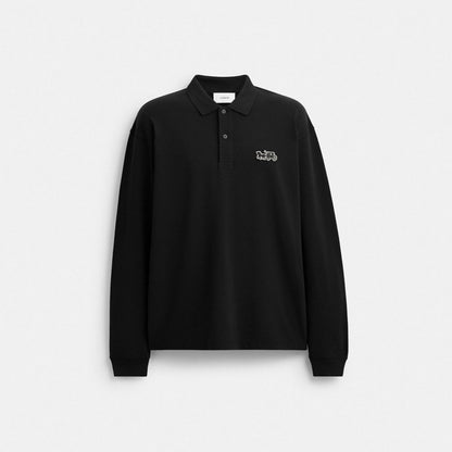 Horse And Carriage Long Sleeve Polo