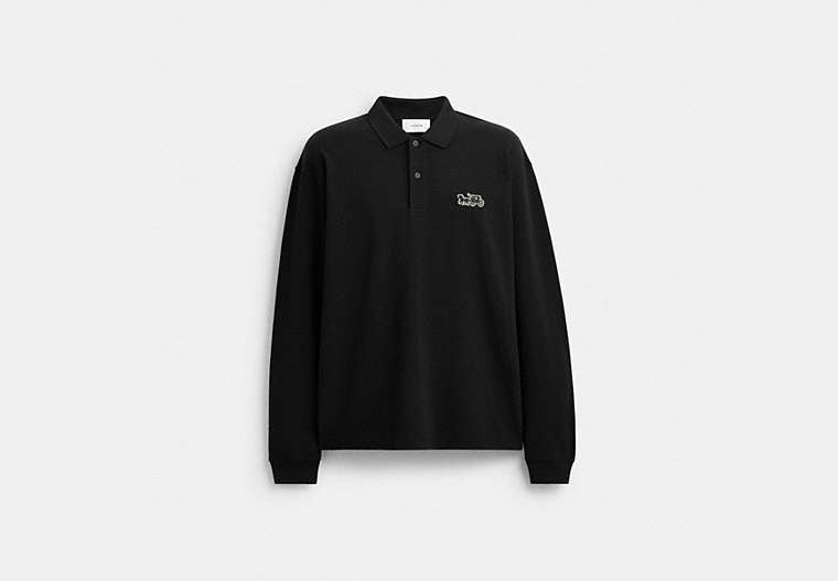 Horse And Carriage Long Sleeve Polo