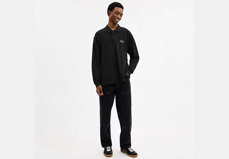 Horse And Carriage Long Sleeve Polo